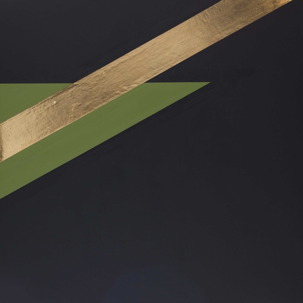 acryl, high polish – poliment gilding, on canvas, platinum gold  23,75 karat, 90×90 2014