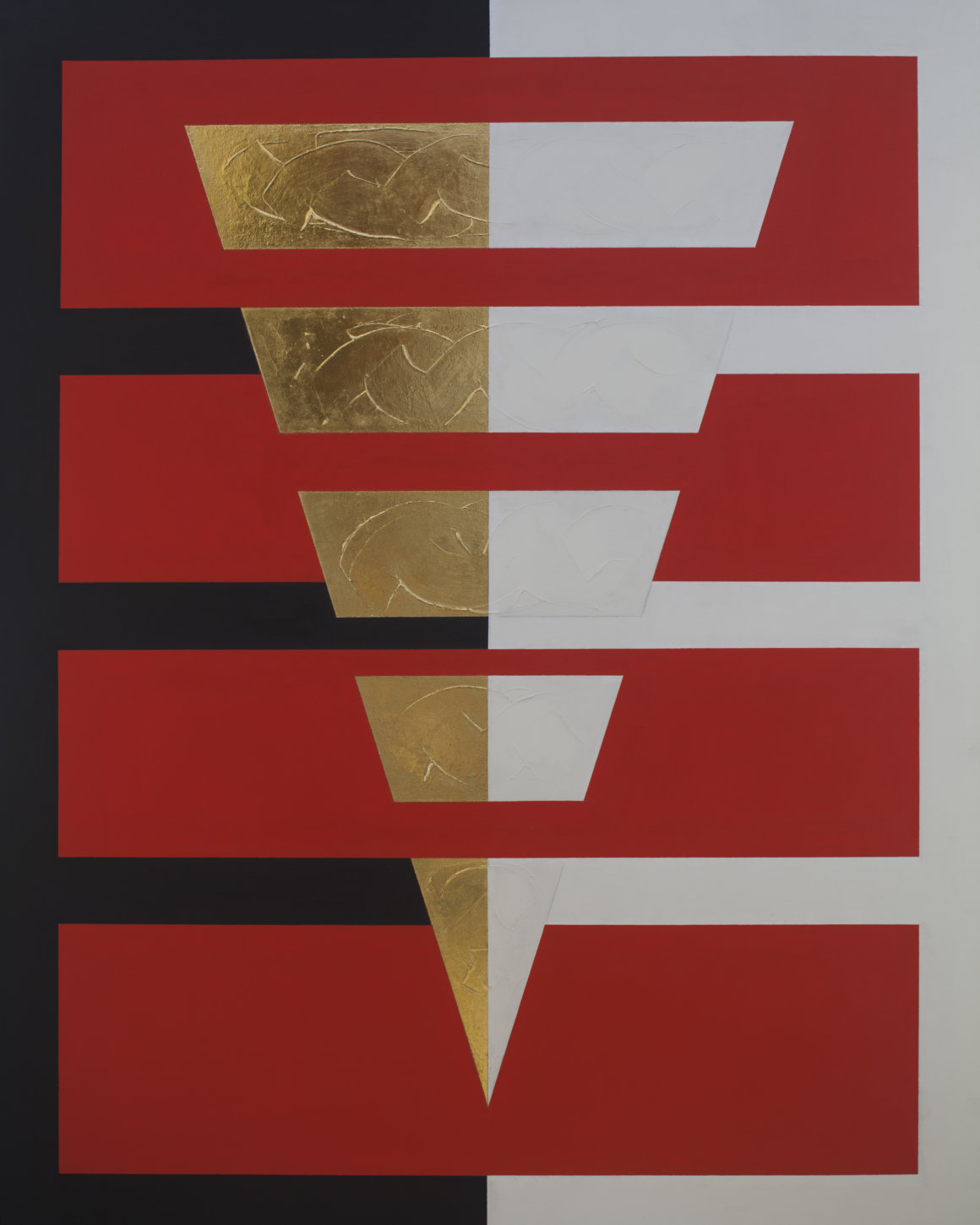 5/1, acryl, high polish gilding, on canvas, pure gold 24 karat, 120×150, 2013