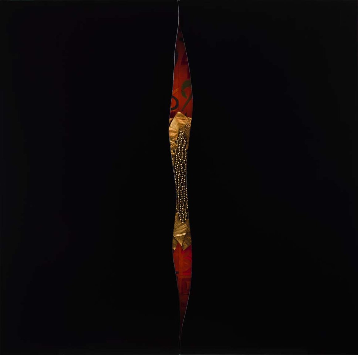 ankara gash, acryl, high polish gilding, pure gold 24 karat on canvas, 100cm  x 100cm, 2016