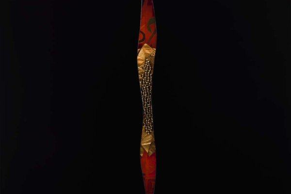 ankara gash, acryl, high polish gilding, pure gold 24 karat on canvas, 100cm x 100cm, 2016