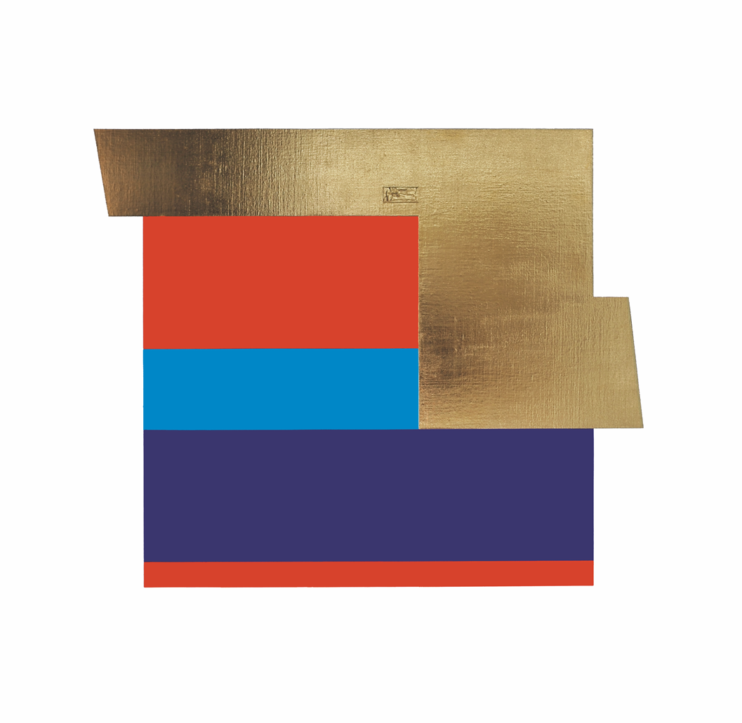 Natfor 08, Acryl & Blattgold, 150x150cm, 2017