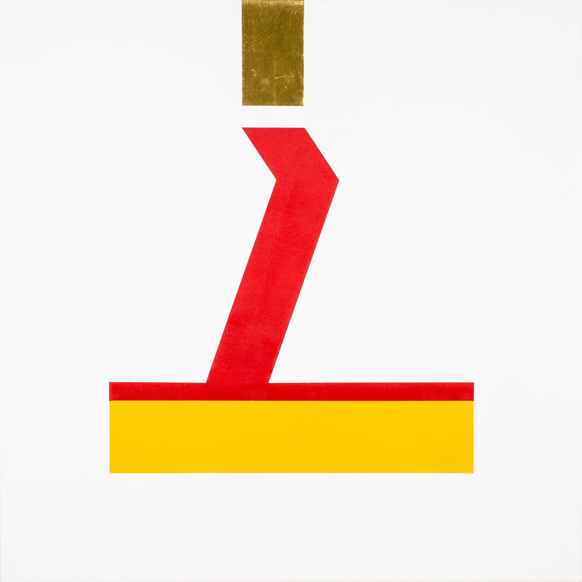 Stand Up 01, acryl, spray paint & high polish gilding on canvas, 80x80cm, 2019