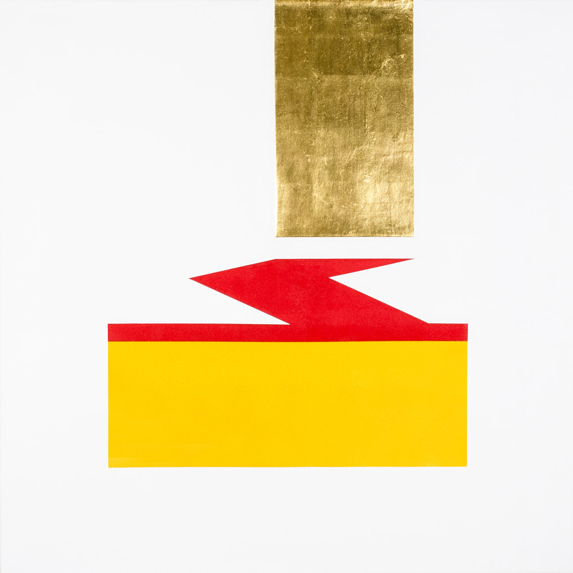 Stand Up 02, acryl, spray paint & high polish gilding on canvas, 80x80cm, 2019