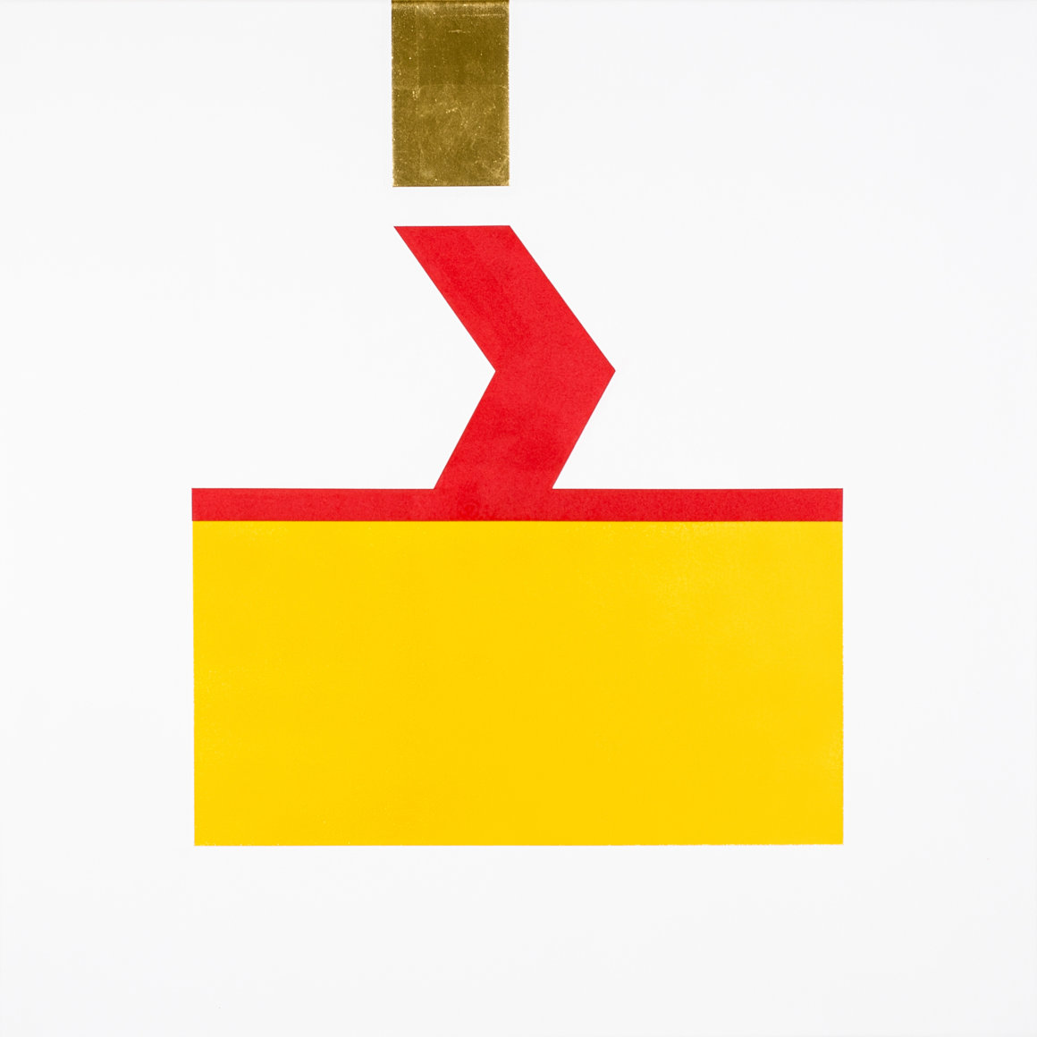 Stand Up 04, acryl, spray paint & high polish gilding on canvas, 80x80cm, 2019