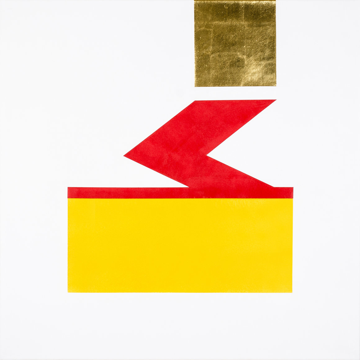 Stand Up 05, acryl, spray paint & high polish gilding on canvas, 80x80cm, 2019