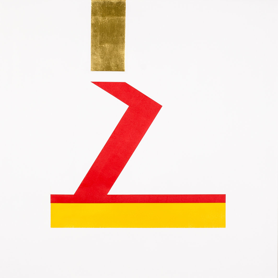 Stand Up 06, acryl, spray paint & high polish gilding on canvas, 80x80cm, 2019