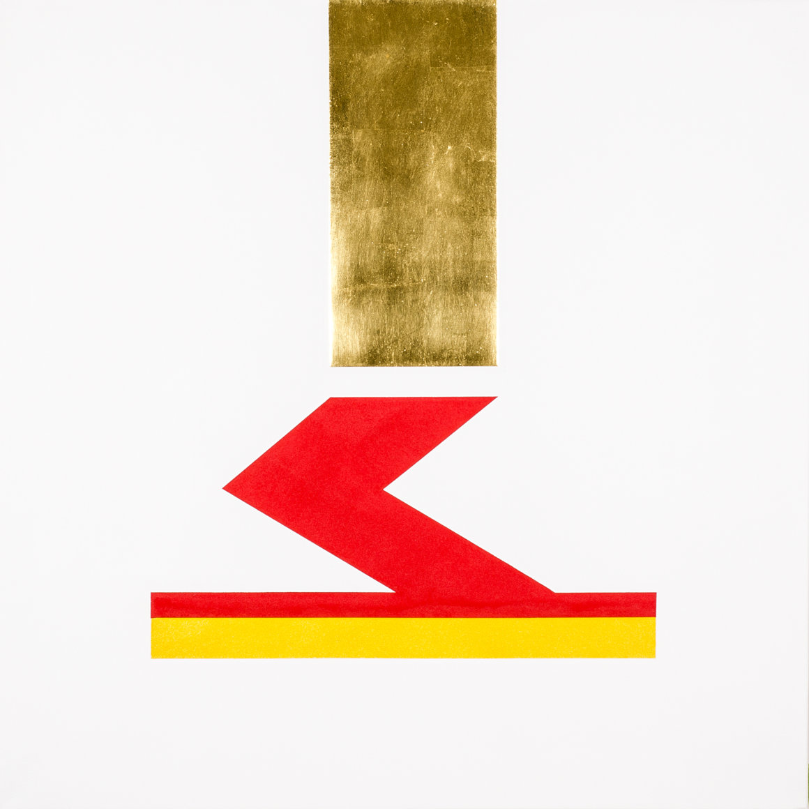 Stand Up 08, acryl, spray paint & high polish gilding on canvas, 80x80cm, 2019