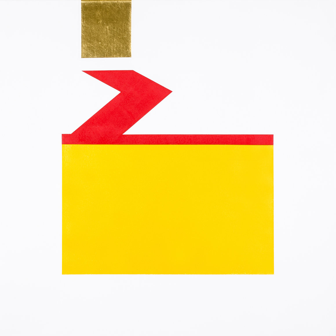 Stand Up 09, acryl, spray paint & high polish gilding on canvas, 80x80cm, 2019