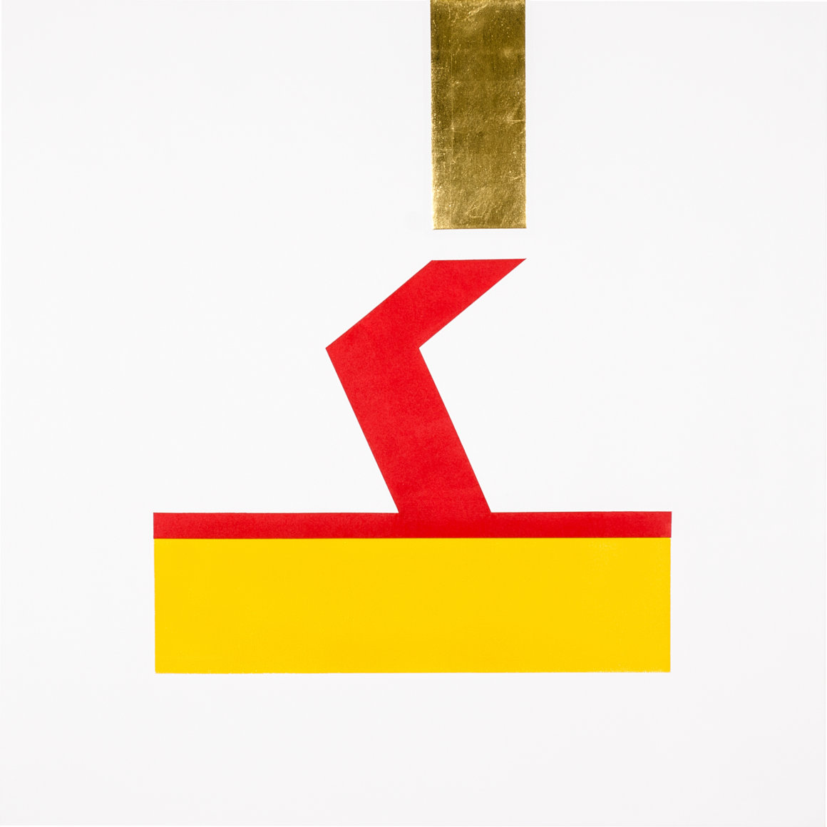 Stand Up 10, acryl, spray paint & high polish gilding on canvas, 80x80cm, 2019